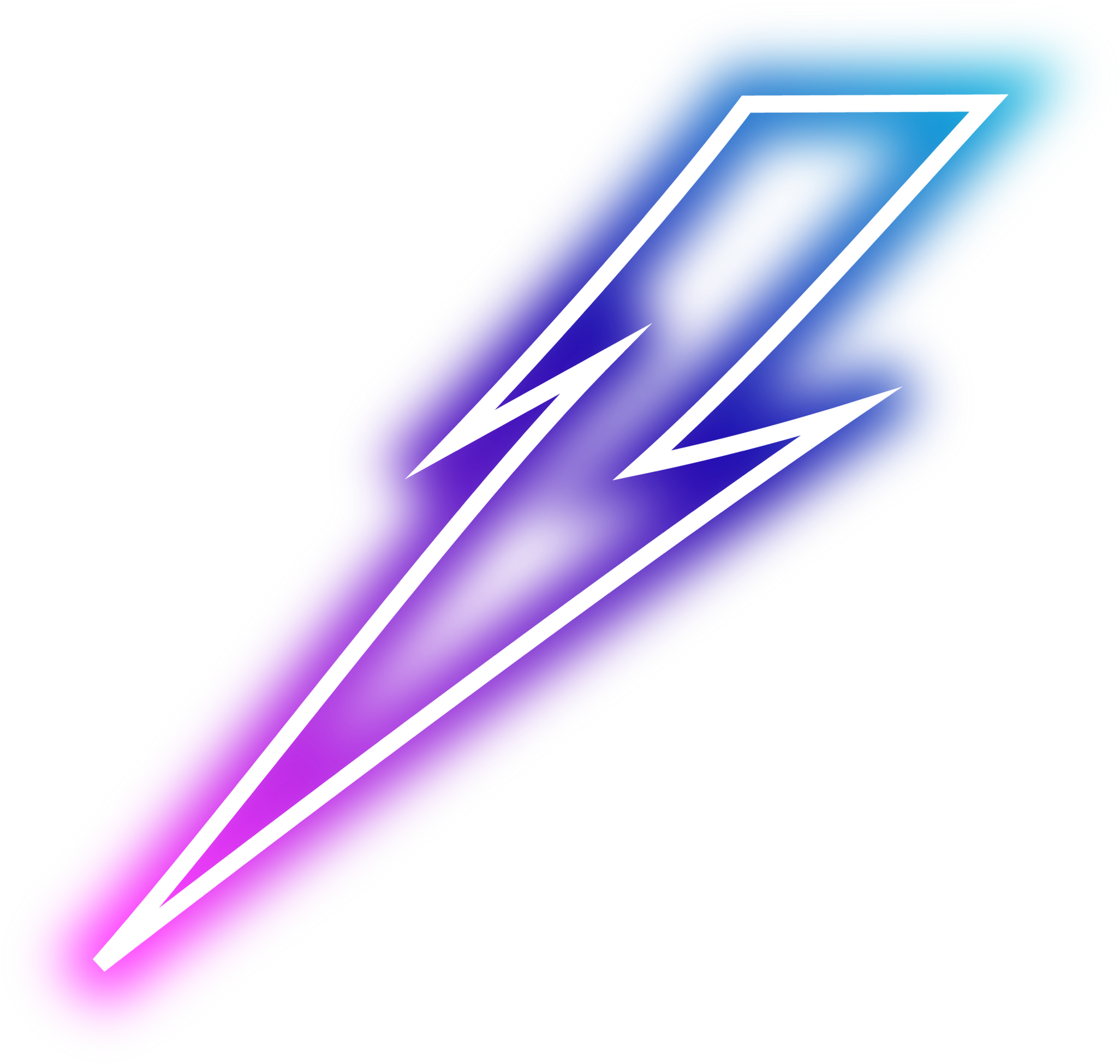 Neon light thunder line element icon illustration