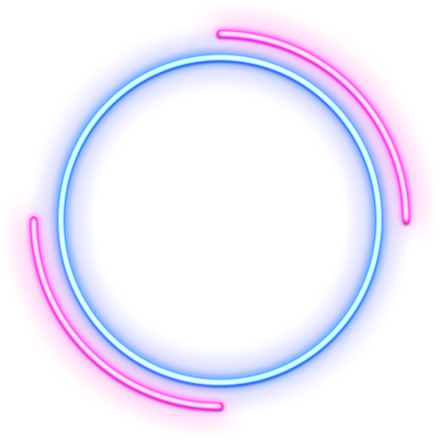 Neon Frame Circle Geometric